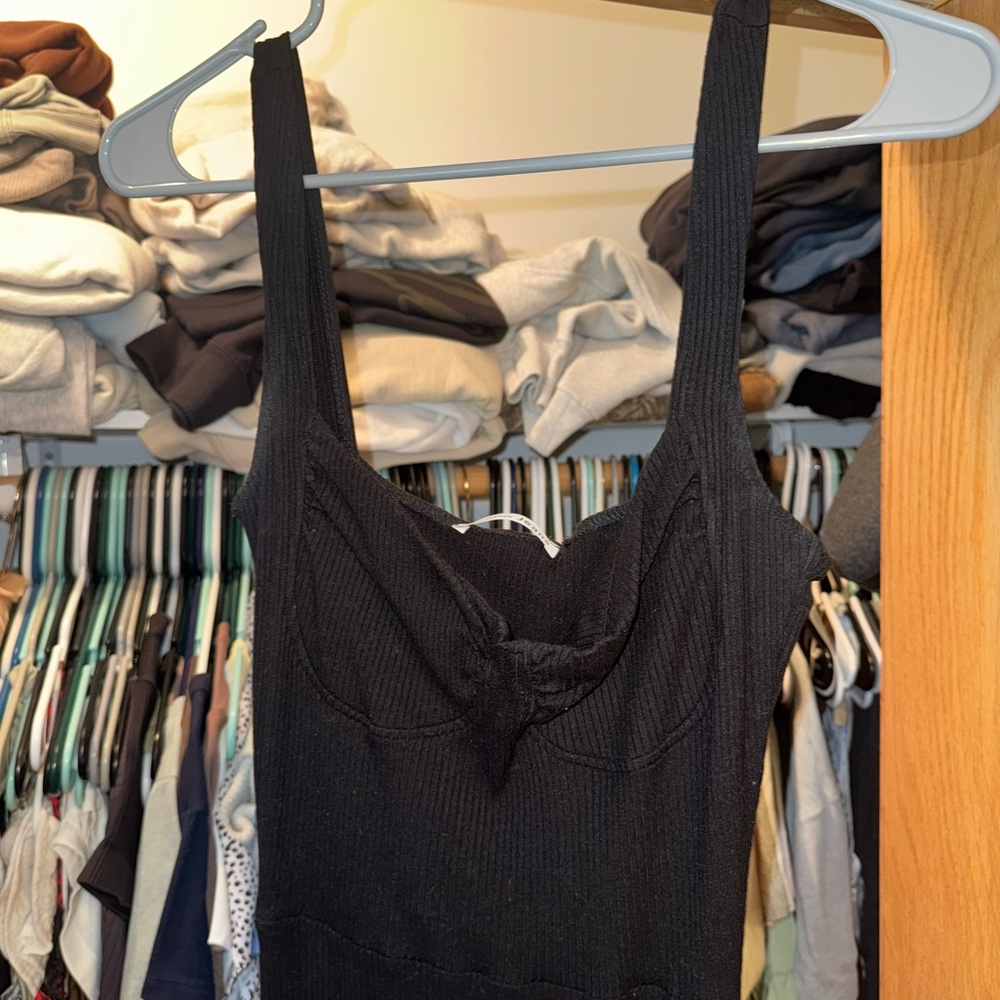 Reformation Black Midi Dress